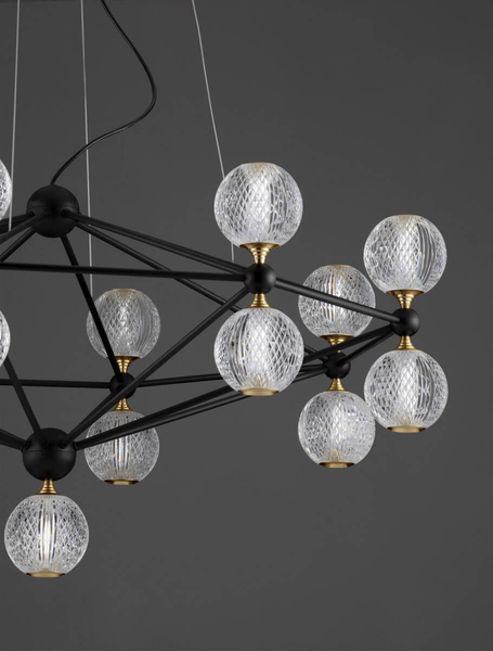 Modernistyczna lampa wisząca BOYA LE42740 LED 78W 3200K do holu czarna