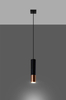 Loftowa LAMPA wisząca SL.0946 modernistyczna OPRAWA metalowy ZWIS tuba czarna miedź