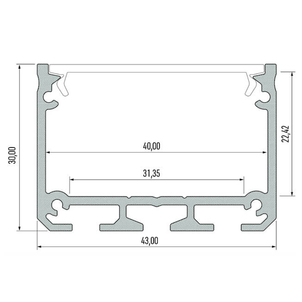 Sufitowa lampa listwa HAKODA 8655 LED LED 9W 4000K metalowa biała