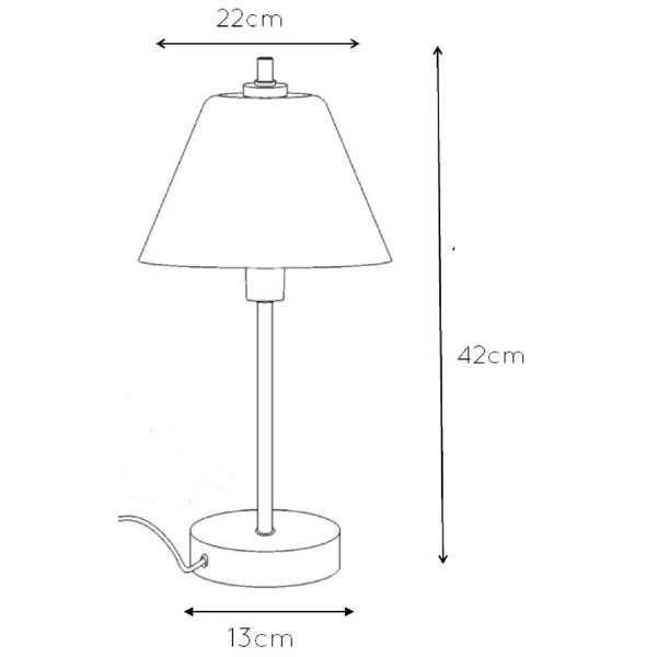 Stojąca LAMPKA nocna TOUCH 12561/21/12 Lucide szklana satynowa chrom biała