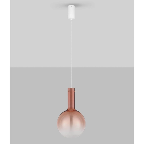 Zwisowa lampa nad stół JAVIER LE44479 LED 6W 3000K kula różowa biała