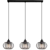 Wisząca lampa pokojowa 8221/3 BL industrial szklana czarna