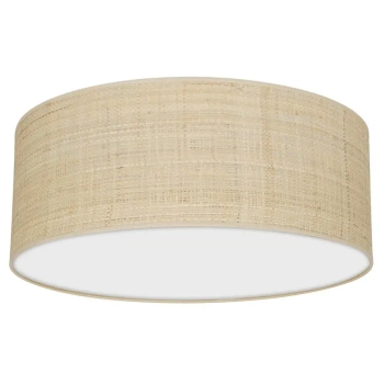 Skandynawski plafon MARSHALL MLP7487 okrągły rattan biały beżowy
