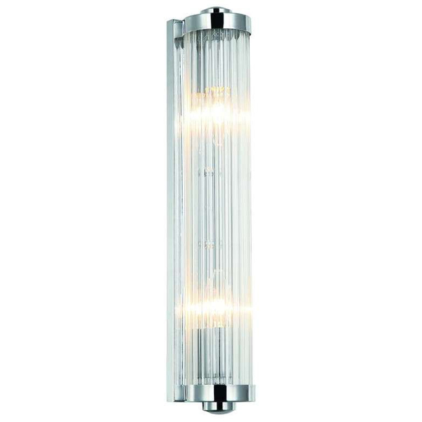 Kinkiet LAMPA ścienna Fiatto Parette Chromo Orlicki Design okrągła OPRAWA szklana tuba glamour przyścienna chrom