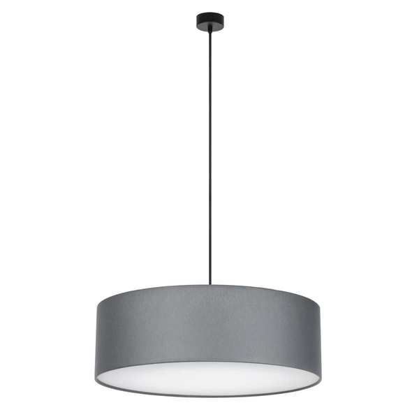 Okrągła lampa wisząca nad stół Rondo 4858 TK Lighting z tkaniny grafitowa