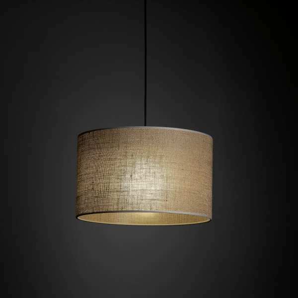 Pojedyncza wisząca lampa szynowa 1-faza Tracer 10668 tuba tkanina brązowy