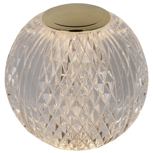 Kulista lampa stojąca Cintra do sypialni LED 2W 3000K złota