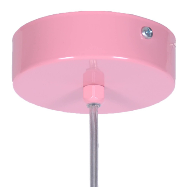 Wisząca LAMPA loft KP-21 RÓŻOWY Kaja druciany ZWIS nad łóżko