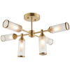Sufitowa lampa L&-192213 Light& tuby szklane plisowane mosiądz