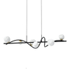 Kulista lampa wisząca Nisyro MD3145-6-EBGN Zumaline alabaster czarny złoty