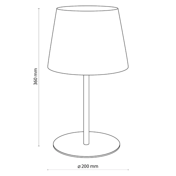 Stolikowa lampa abażurowa Maja 2935 TK Lighting z tkaniny metalowa biała