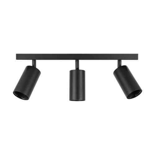 LAMPA sufitowa MANAM 03765 Ideus regulowana OPRAWA metalowe tuby reflektorki na listwie czarne