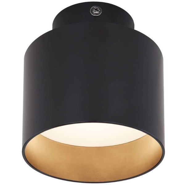 LAMPA sufitowa JENNY 12015B Globo metalowa OPRAWA tuba LED 8W + 4W 3000K 4000K spot czarny