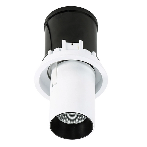 Wpust LAMPA sufitowa MERGE TRIMLES SL74058/12W 4000K WH+BL Italux metalowa OPRAWA LED tuba regulowana biała
