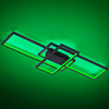 LAMPA sufitowa THIAGO 652610342 Trio geometryczna OPRAWA ramki LED RGB 36W 3000K - 6000K metalowe grafitowe
