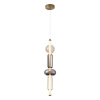 Szklana wisząca lampa KELLY bursztynowa przydymiona 31-54555 4xLED 9,5W 2700K do sypialni