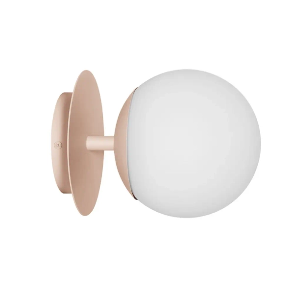 Szklany kinkiet na korytarz PLAAT C PLC110000 IP44 kula beżowa