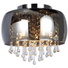 Sufitowa LAMPA glamour KALLA 15809D Globo szklana OPRAWA plafon pałacowy z kryształkami przezroczysty przydymiony chromowany
