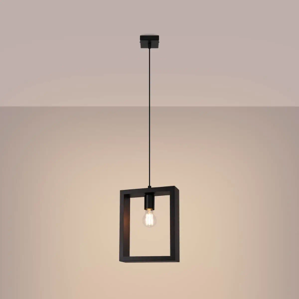 Wisząca lampa do salonu Aries SL.1311 Sollux pojedyncza wenge