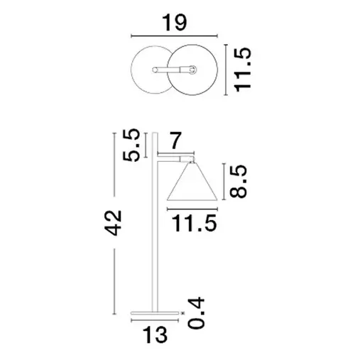 Elegancka lampka stołowa do biura SALVADO LE45598 złota