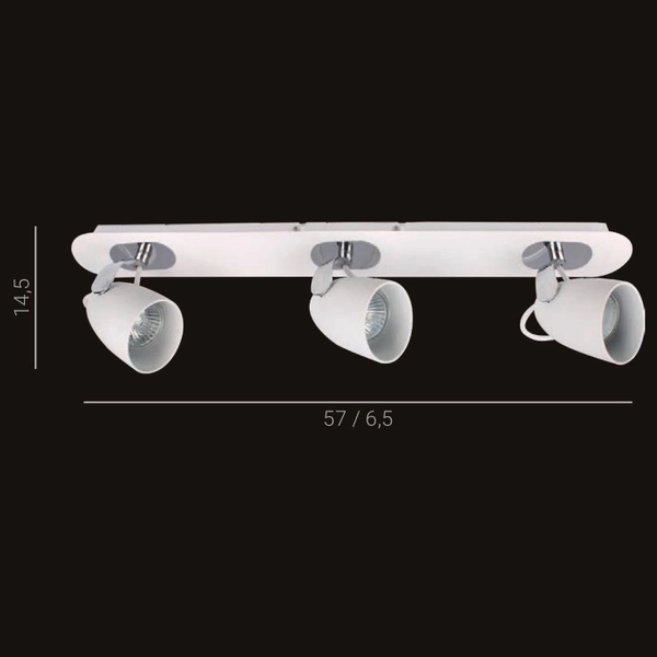 Sufitowa lampa regulowana OXFORD FH31333AJA13 plafon reflektorki białe