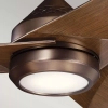Wentylator z lampą LED Jade brązowy KLF-JADE-60-BB 18W 3000K do sypialni