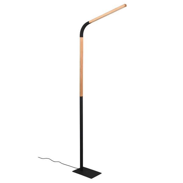 Gabinetowa lampa łukowa Norris 445210132 LED 14W 3000K czarna drewniana