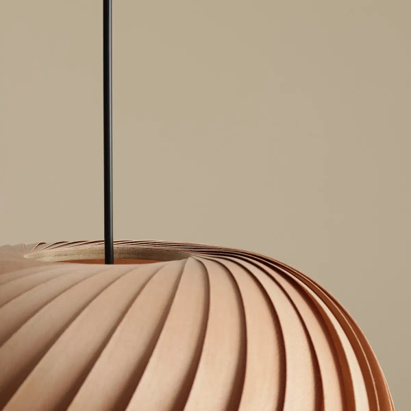 Brązowa lampa wisząca Nature Light 1110G_S Aldex do sypialni drewno