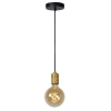 Wisząca lampa metalowa Jova 08426/01/02 Lucide loftowa złota czarna
