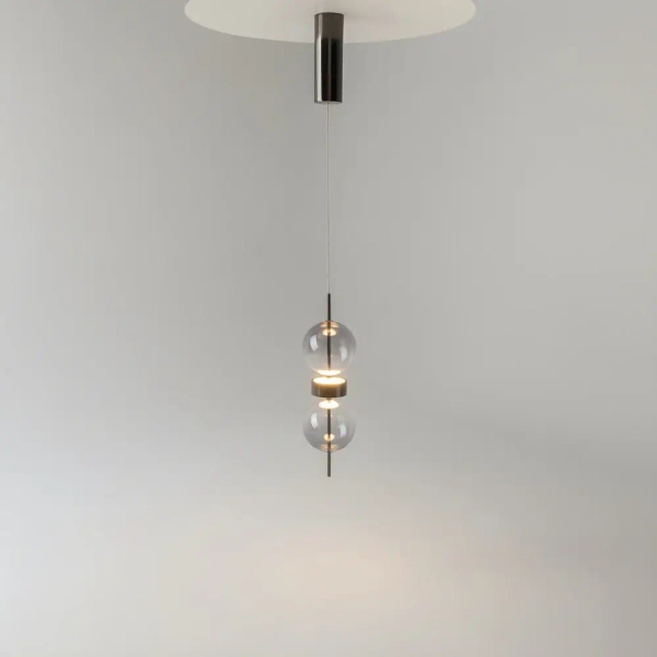Kulista lampa wisząca Double Moon MOD478PL-L8B3K czarna LED 8W 3000K nad stół