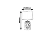 Lampa stołowa Sonal 4548 z ceramiczną podstawą biała srebrna