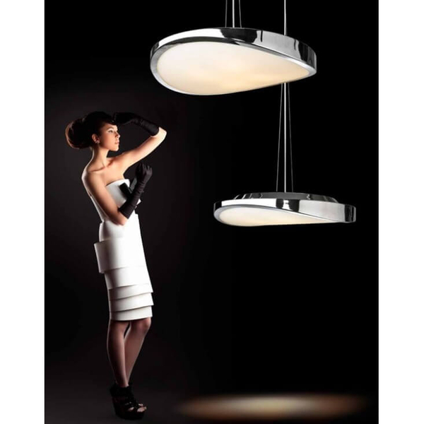 Wisząca lampa pokojowa Circulo designerski zwis biały