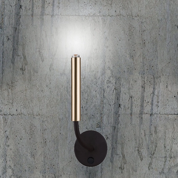 Kinkiet LAMPA ścienna STALACTITE 8352 Nowodvorski metalowa OPRAWA regulowana tuba elastyczna sopel mosiądz