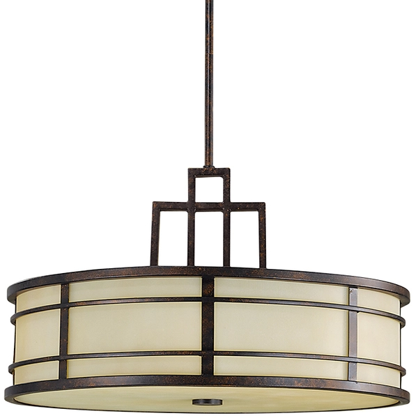 LAMPA wisząca FE-FUSION-P-L Elstead FEISS metalowa OPRAWA industrialna okrągła brąz