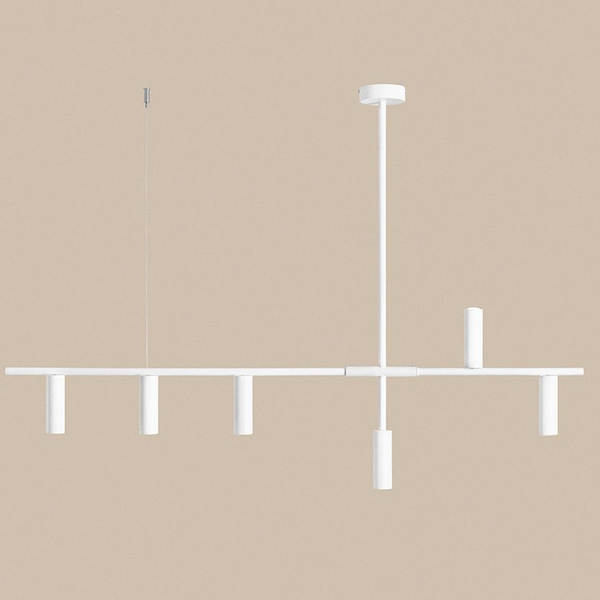 Metalowa lampa wisząca Trevo 1104K Aldex tuby metalowe białe