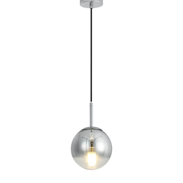 Kulista lampa wisząca Palla LP-2844/1P S CH szklana kula ball chrom