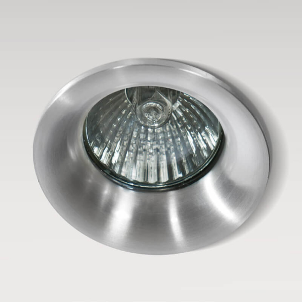 Lampa wpuszczana oczko Ivo okrągła do zabudowy srebrna