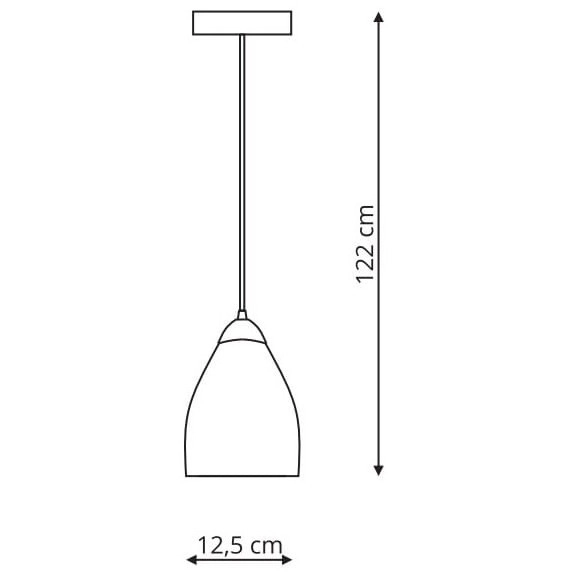 LAMPA wisząca NIKI LP-567/1P dym Light Prestige loftowa OPRAWA szklany zwis przydymiony