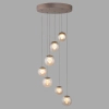 Lampa wisząca sterowana pilotem POPUP brązowa 2587-97 7x3W LED 2200-5000K z regulacją barwy