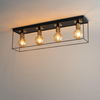 Podłużna lampa sufitowa Vox 40705 Sigma do salonu czarna złota