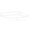 Plafon natynkowy kwadratowy Lid Square 10432 Nowodvorski LED 50W 4000K biały
