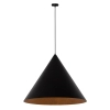 Zwisająca lampa nad blat VESUVIO 41045  stożek regulowany czarny miedziany