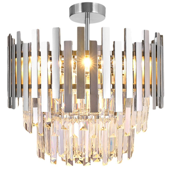 Metalowa lampa sufitowa Aspen ML8809 Milagro z kryształkami chrom