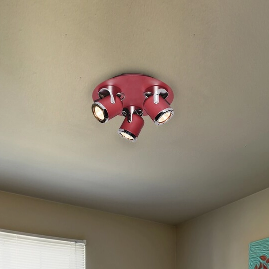 LAMPA sufitowa APRIL 5039 Rabalux regulowana OPRAWA metalowa reflektorki czerwone