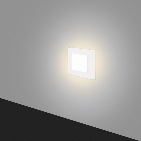 Schodowa lampa Lesel 008B 1008B2202 Elkim LED 1W 4000K do przedpokoju IP44 biała