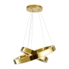 Lampa wisząca art deco CIRCLE DN924-40+60 złota metalowa akrylowa LED 53W 3000K do jadalni