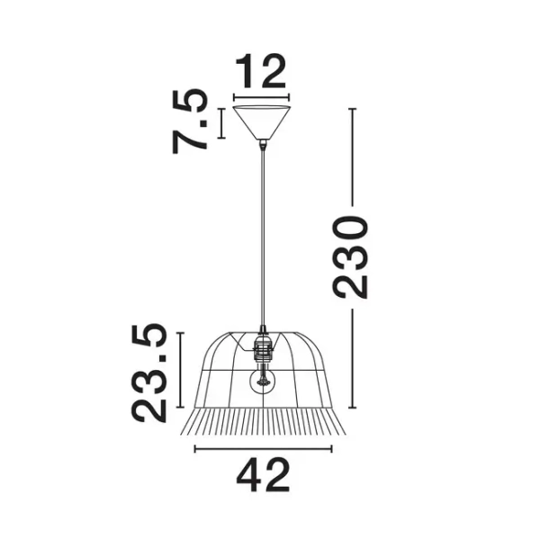 Rustykalna lampa wisząca FANLIZA LE45358 drewniana brązowa