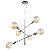 LAMPA wisząca MADALYN MDM3582/6 CH Italux loftowa OPRAWA sticks zwis żarówki bulbs chrom