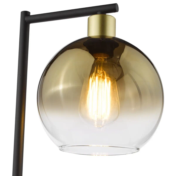 Biurkowa lampa na stolik Lycia LYC4235 szklana kula złote czarne