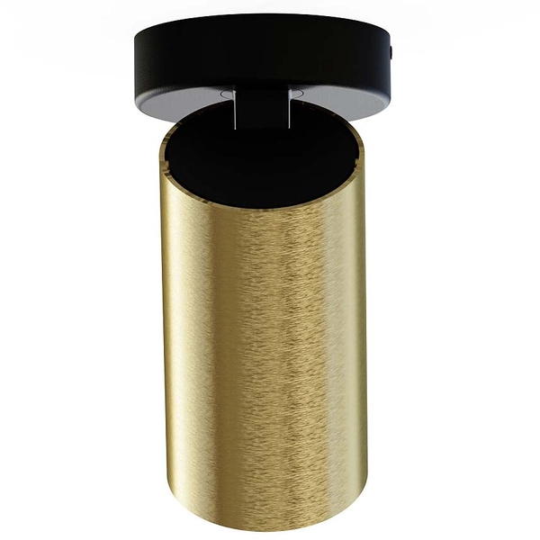Regulowany downlight pokojowy Mono 7778 reflektorek czarny mosiądz